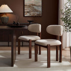 Dusklia - Matty Set of 2 Dining Chairs - Chenille Oatmeal