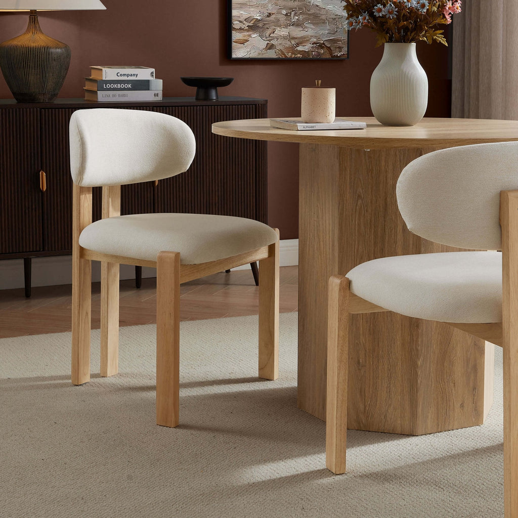 Dusklia - Matty Set of 2 Dining Chairs -  Cream Linen