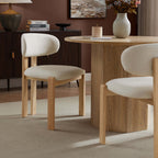 Dusklia - Matty Set of 2 Dining Chairs -  Cream Linen