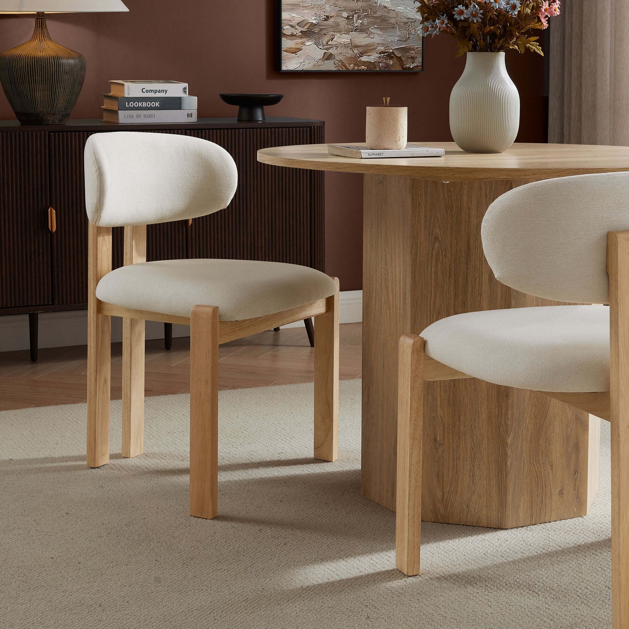 Dusklia - Matty Set of 2 Dining Chairs -  Cream Linen