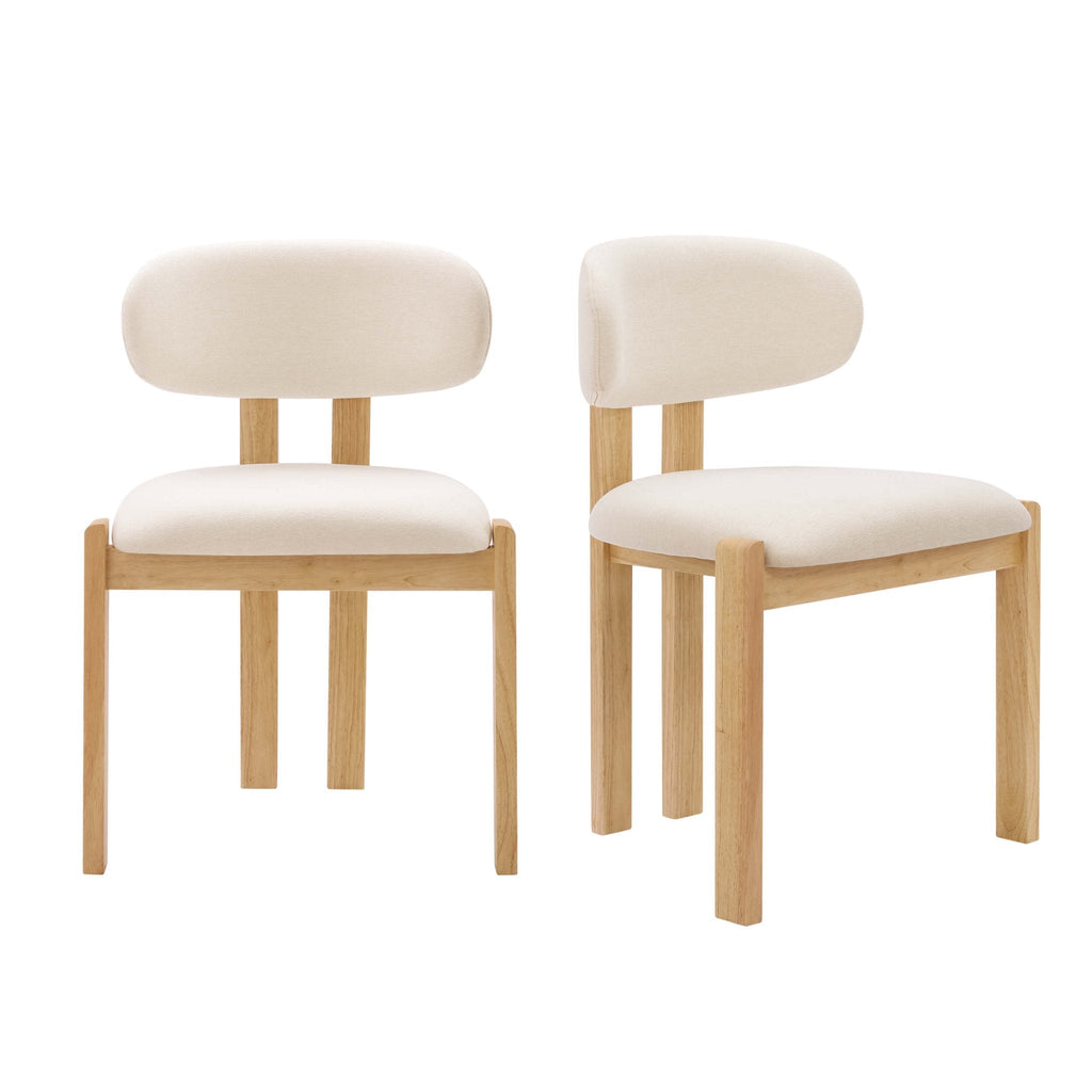 Dusklia - Matty Set of 2 Dining Chairs -  Cream Linen