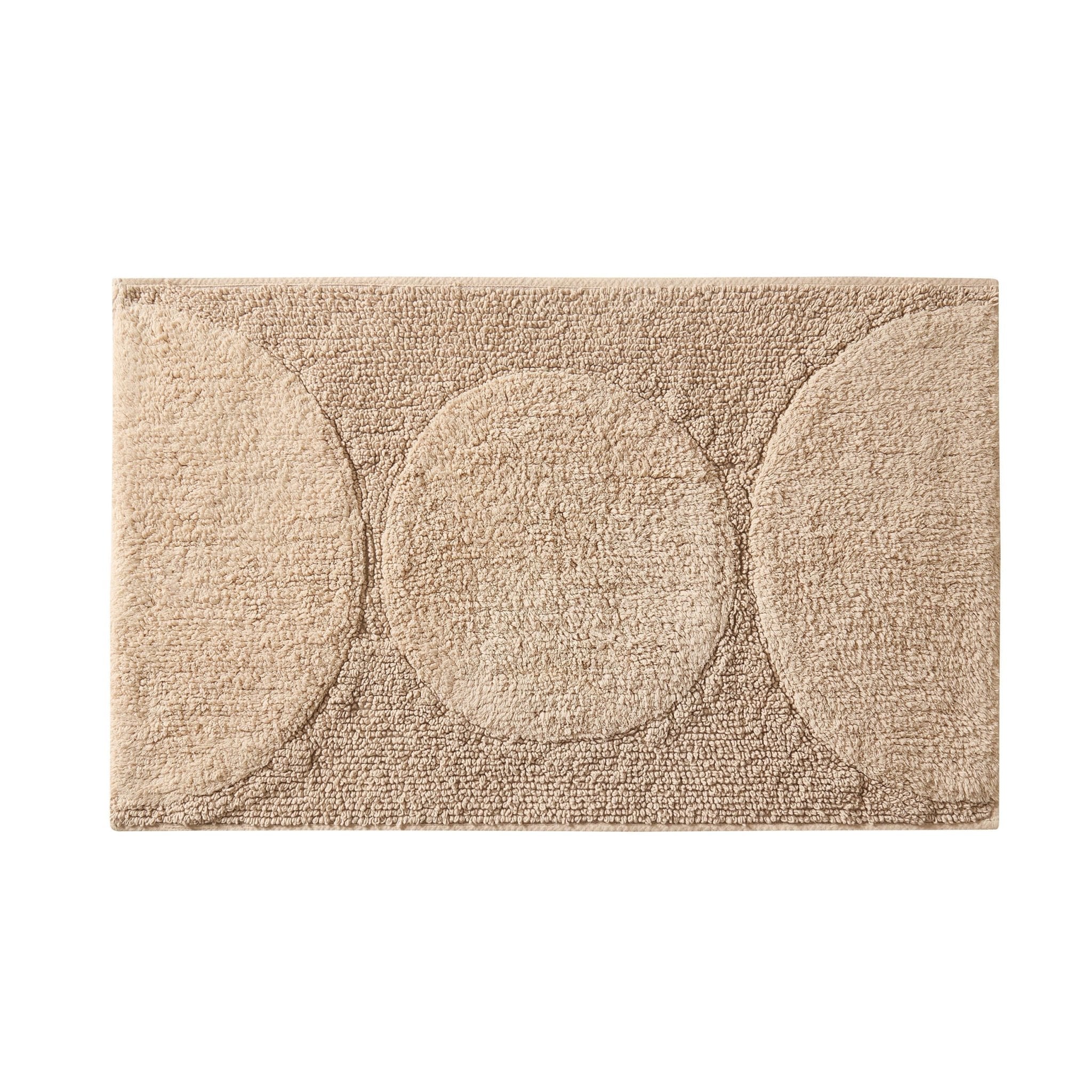 Dusklia - Maui Geo Circle Bath Mat - Natural