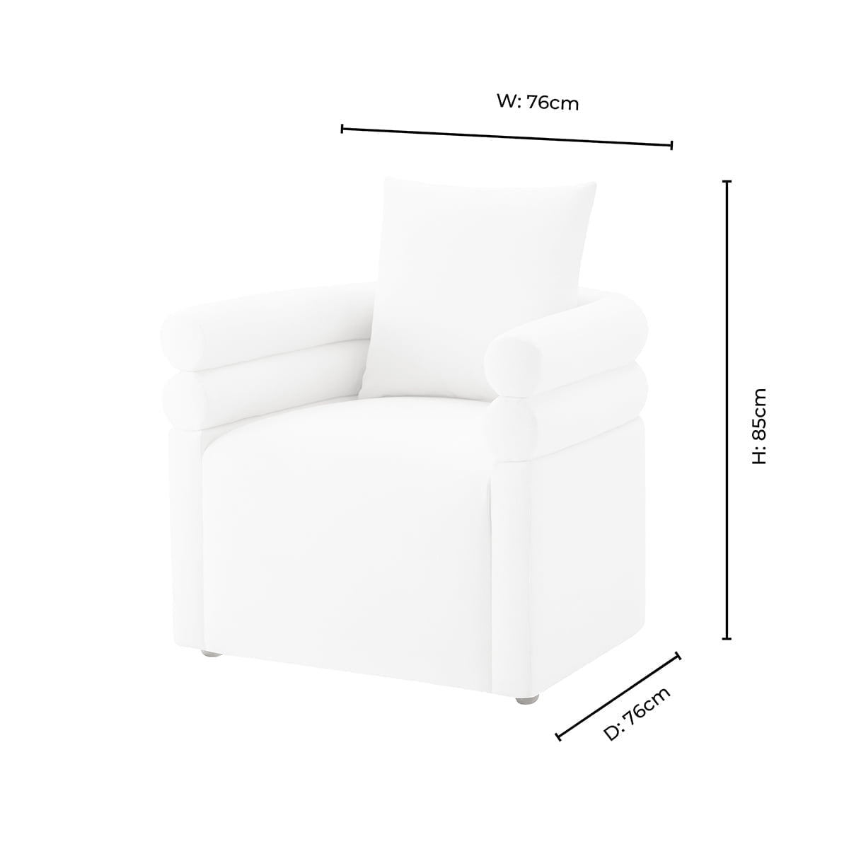 Dusklia - Maya Accent Chair - Cream Linen