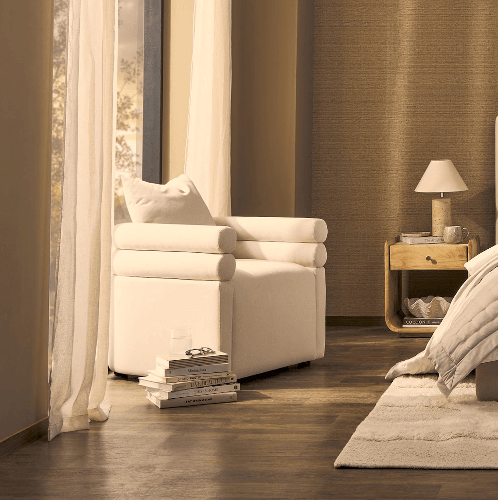 Dusklia - Maya Accent Chair - Cream Linen