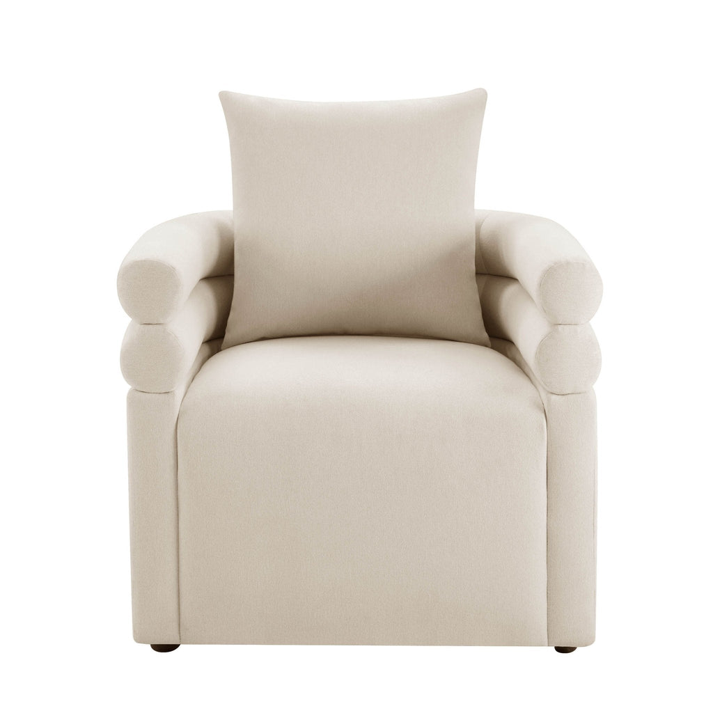 Dusklia - Maya Accent Chair - Cream Linen