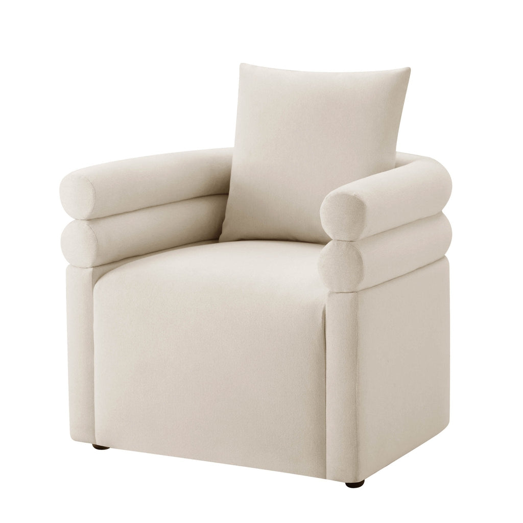 Dusklia - Maya Accent Chair - Cream Linen