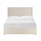Dusklia - Melrose Ottoman Storage Bed - Chenille Ivory