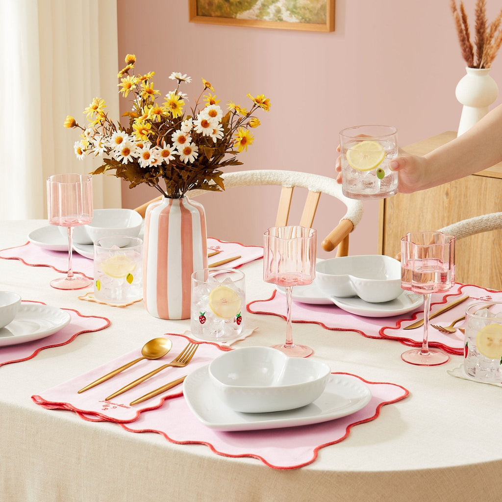 Dusklia - Meya Stripe Vase - Pink
