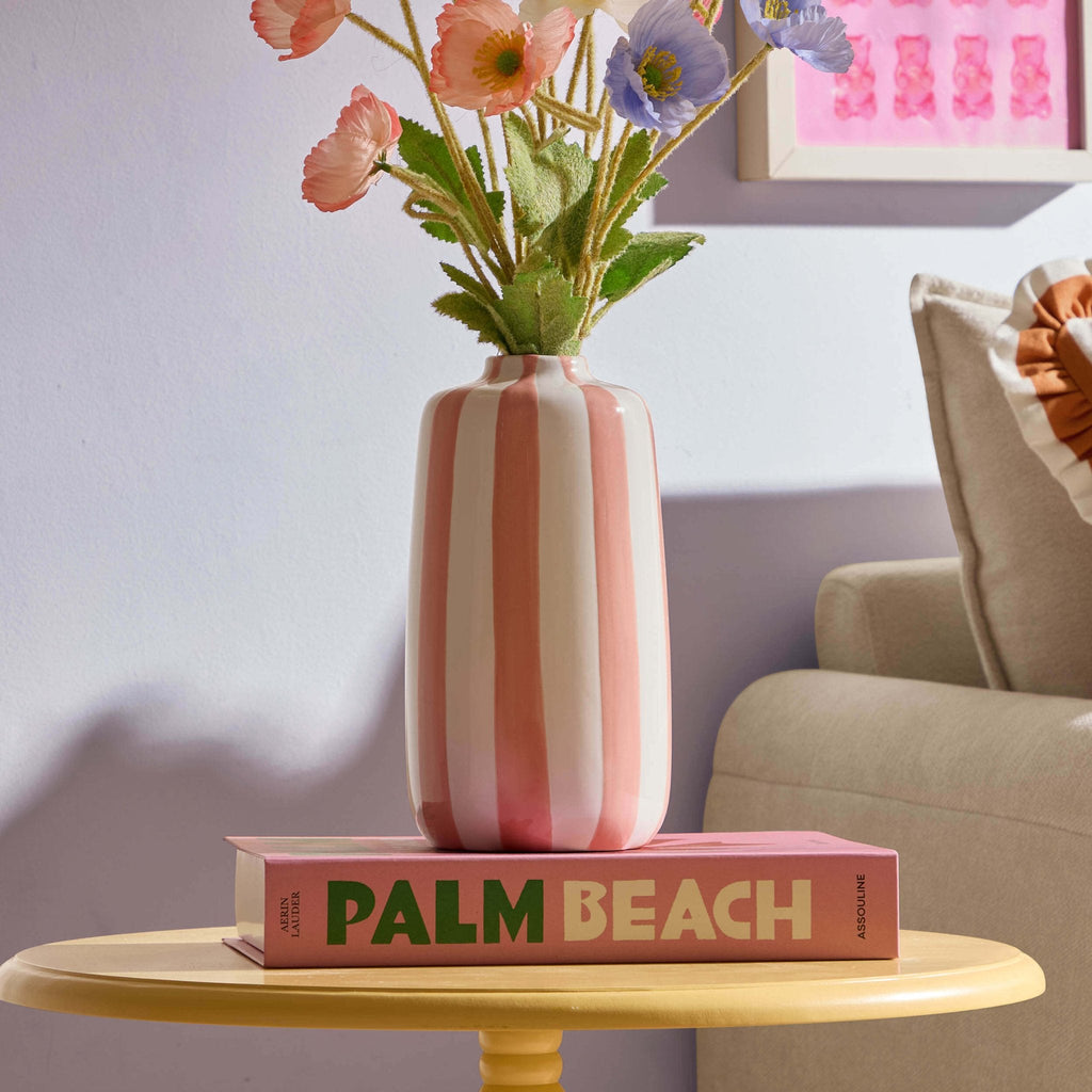 Dusklia - Meya Stripe Vase - Pink