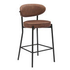 Dusklia - Mia Set of 2 Barstool -  Faux Leather Tan