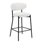 Dusklia - Mia Set of 2 Barstool - Ivory Boucle