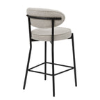 Dusklia - Mia Set of 2 Barstool - Taupe Boucle