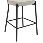 Dusklia - Mia Set of 2 Barstool - Taupe Boucle