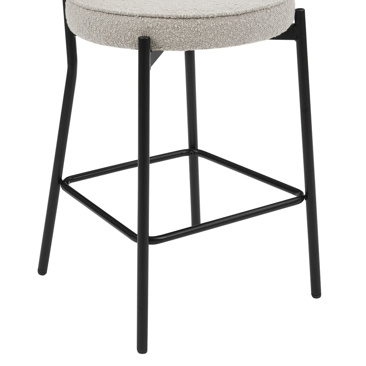 Dusklia - Mia Set of 2 Barstool - Taupe Boucle