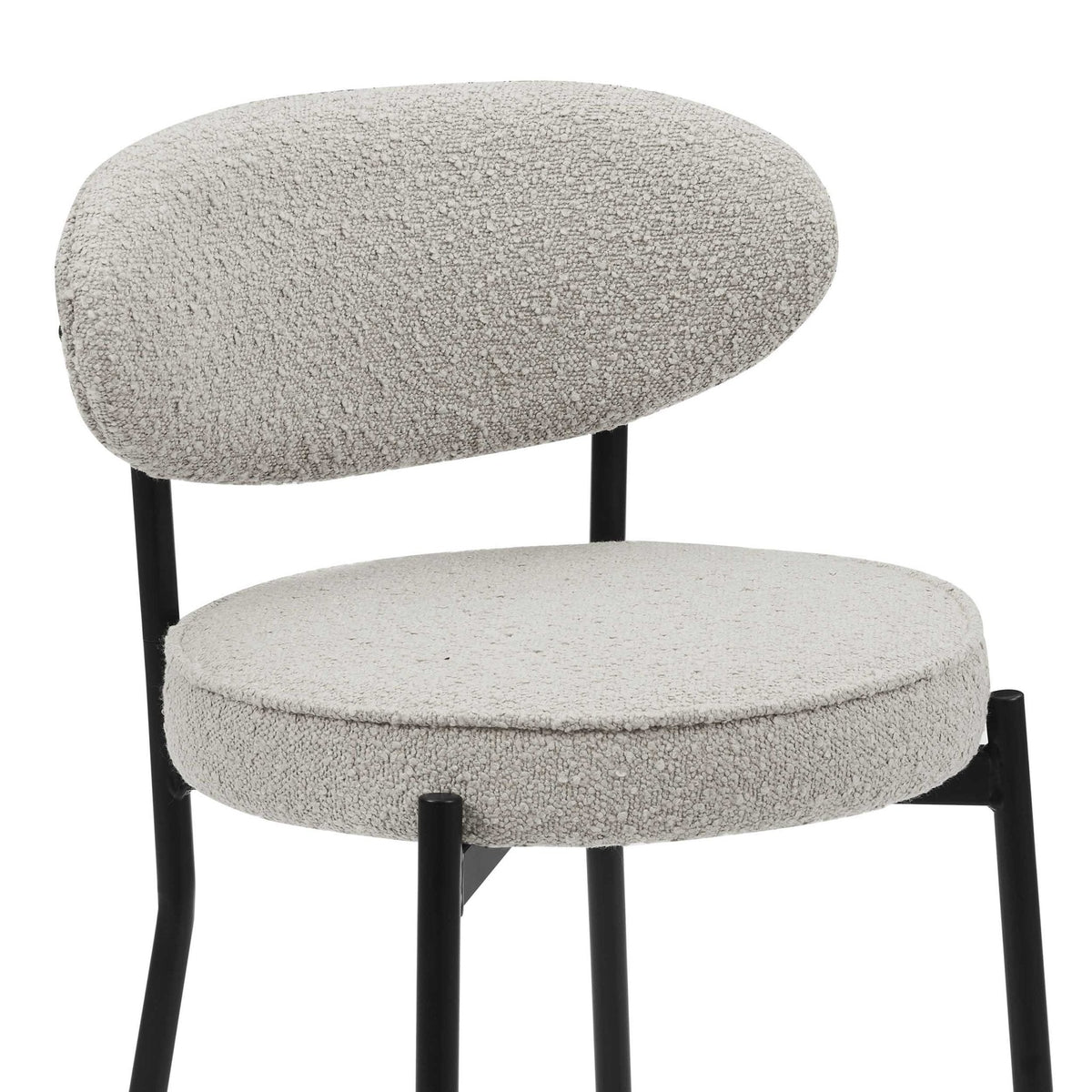 Dusklia - Mia Set of 2 Barstool - Taupe Boucle