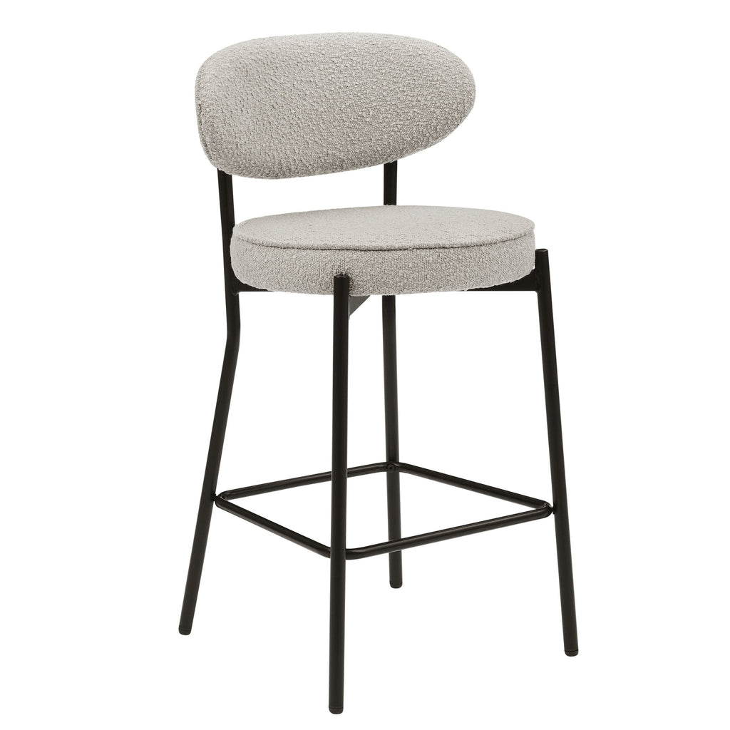 Dusklia - Mia Set of 2 Barstool - Taupe Boucle