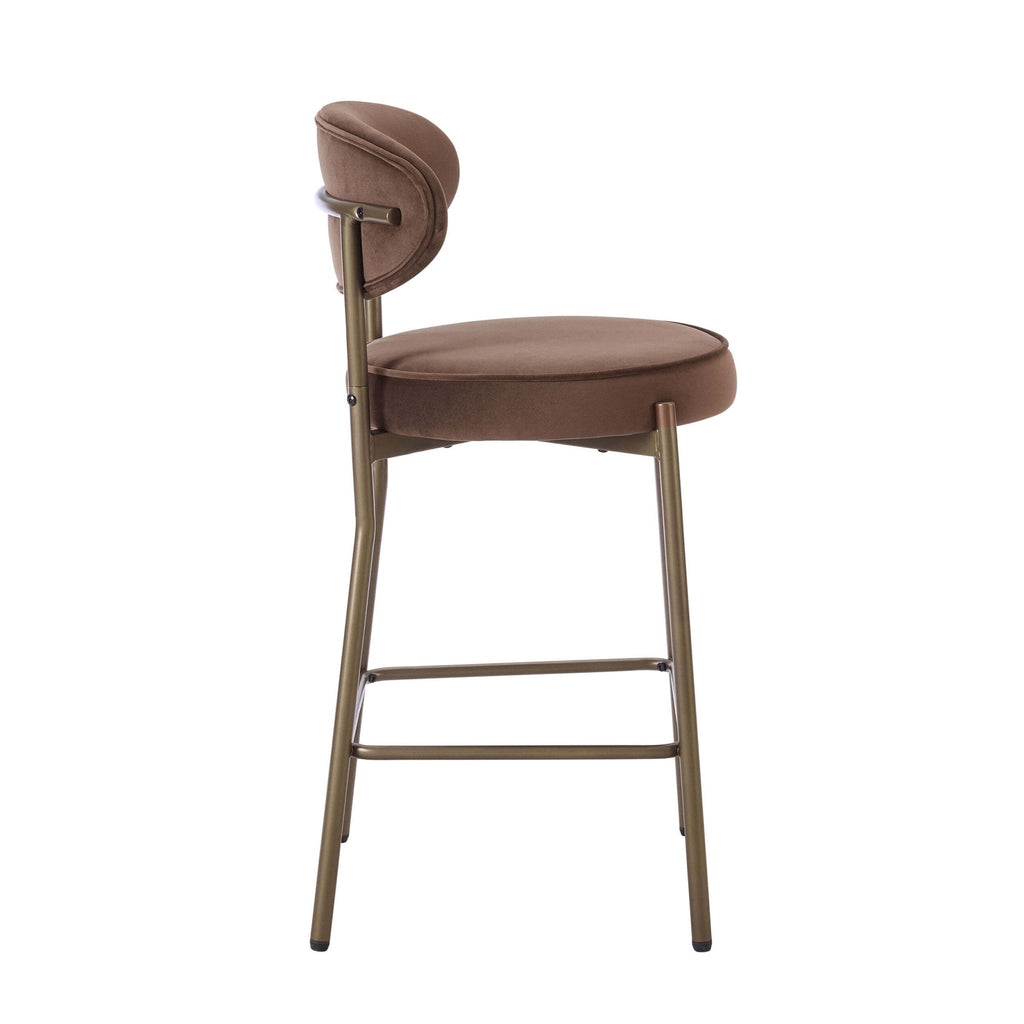Dusklia - Mia Set of 2 Barstools - Cappuccino