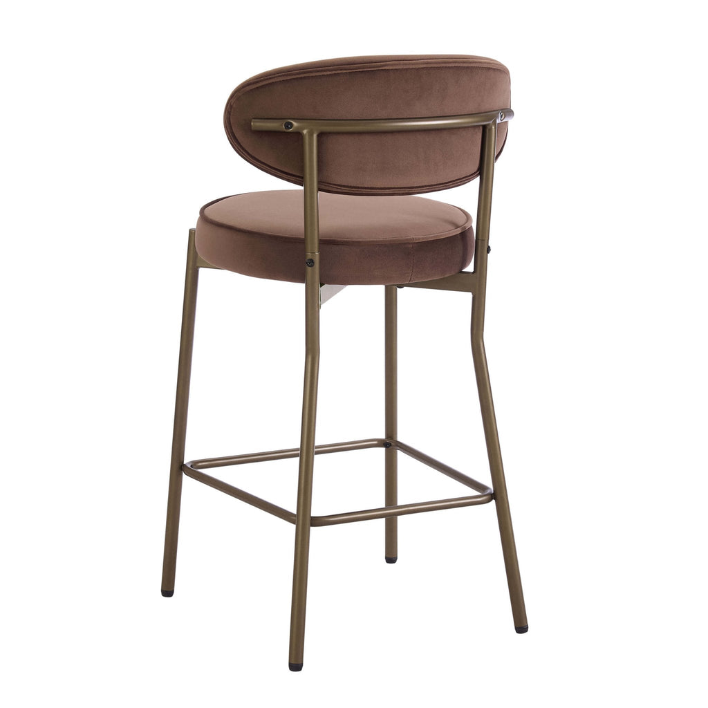 Dusklia - Mia Set of 2 Barstools - Cappuccino