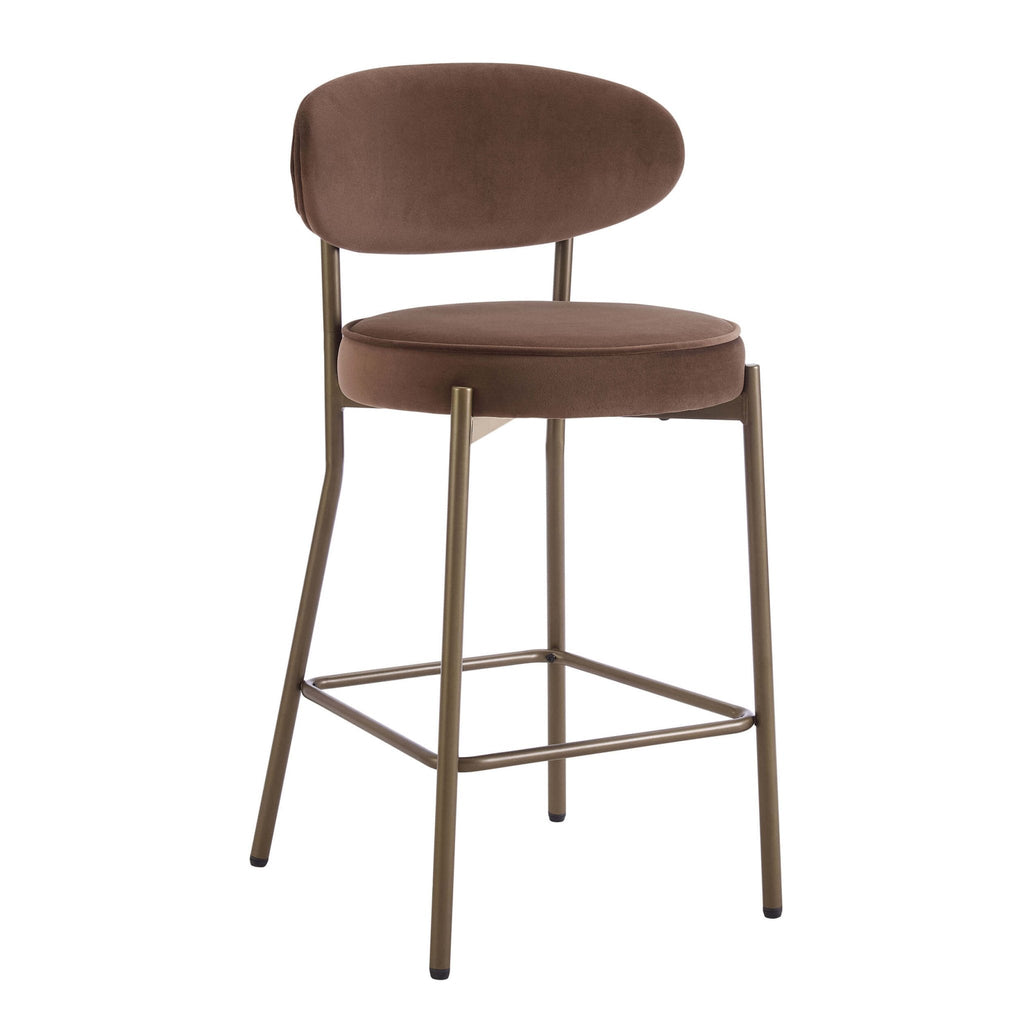 Dusklia - Mia Set of 2 Barstools - Cappuccino