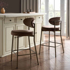 Dusklia - Mia Set of 2 Barstools - Cappuccino