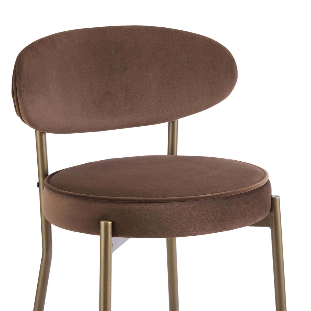 Dusklia - Mia Set of 2 Barstools - Cappuccino
