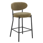 Dusklia - Mia Set of 2 Barstools - Chenille Olive