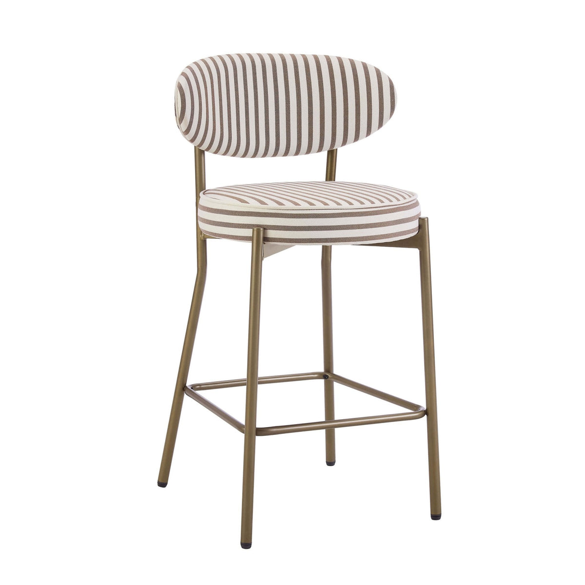 Dusklia - Mia Set of 2 Barstools - Chocolate Stripe