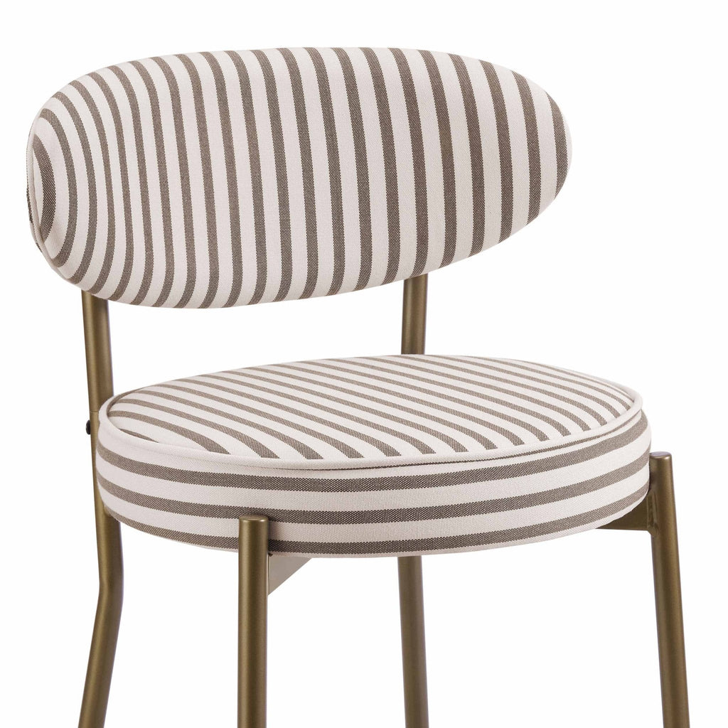 Dusklia - Mia Set of 2 Barstools - Chocolate Stripe
