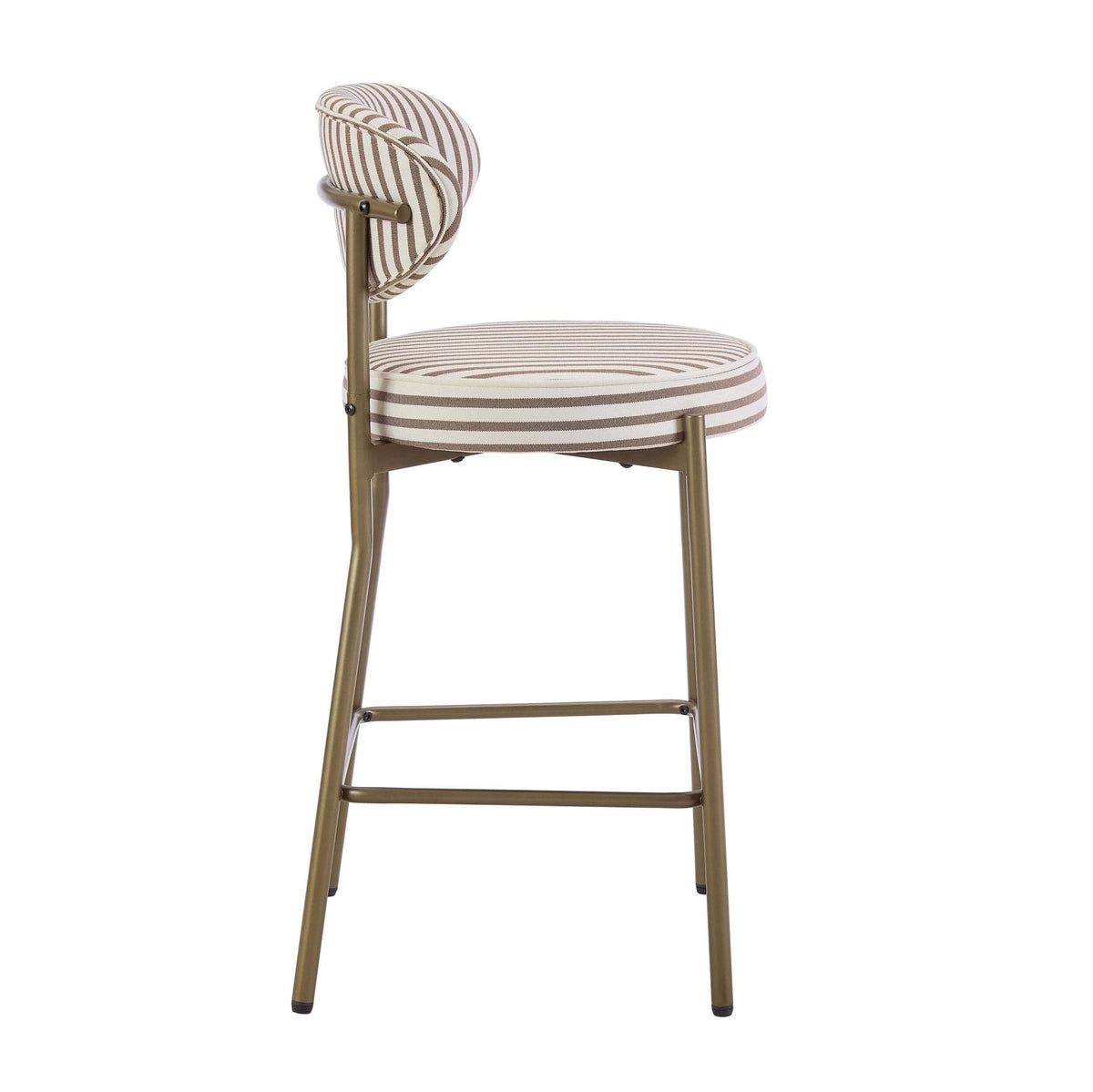 Dusklia - Mia Set of 2 Barstools - Chocolate Stripe