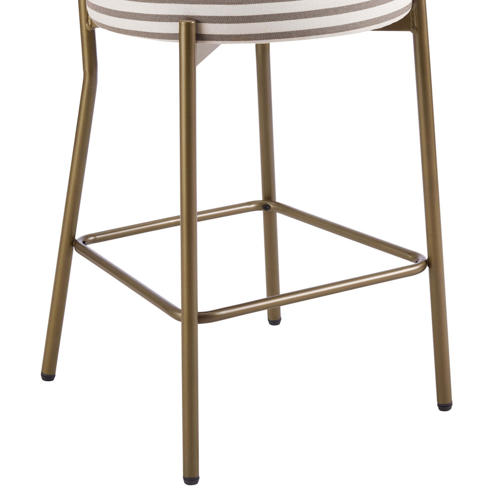 Dusklia - Mia Set of 2 Barstools - Chocolate Stripe