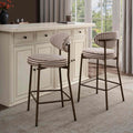 Dusklia - Mia Set of 2 Barstools - Chocolate Stripe