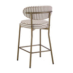 Dusklia - Mia Set of 2 Barstools - Chocolate Stripe
