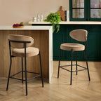 Dusklia - Mia Set of 2 Barstools - Latte