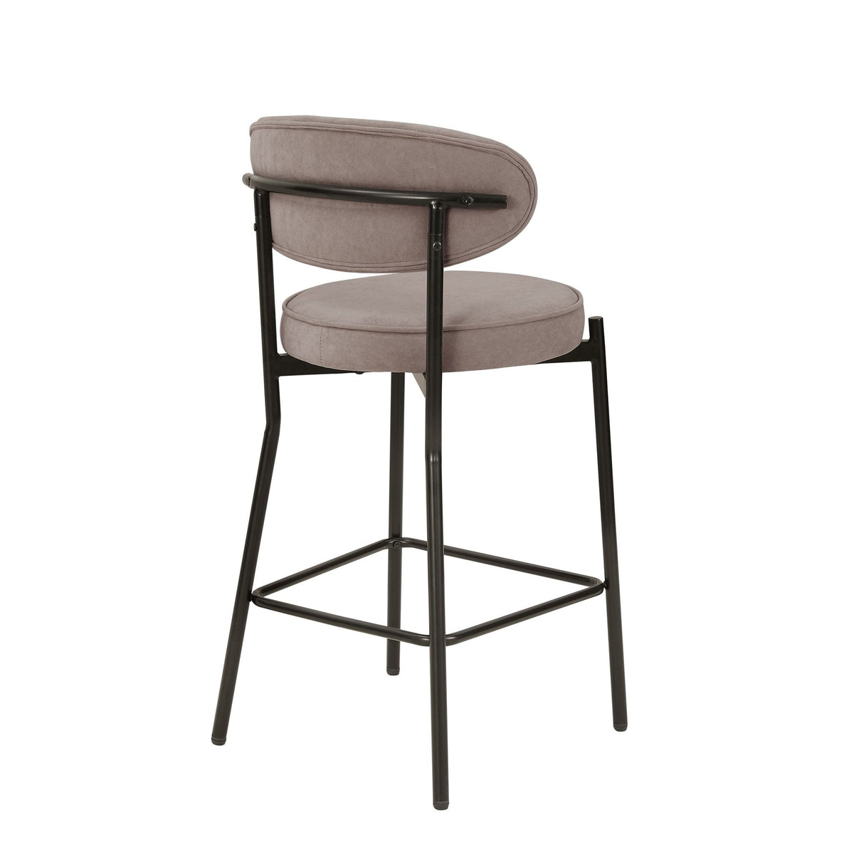 Dusklia - Mia Set of 2 Barstools - Matte Velvet - Sand