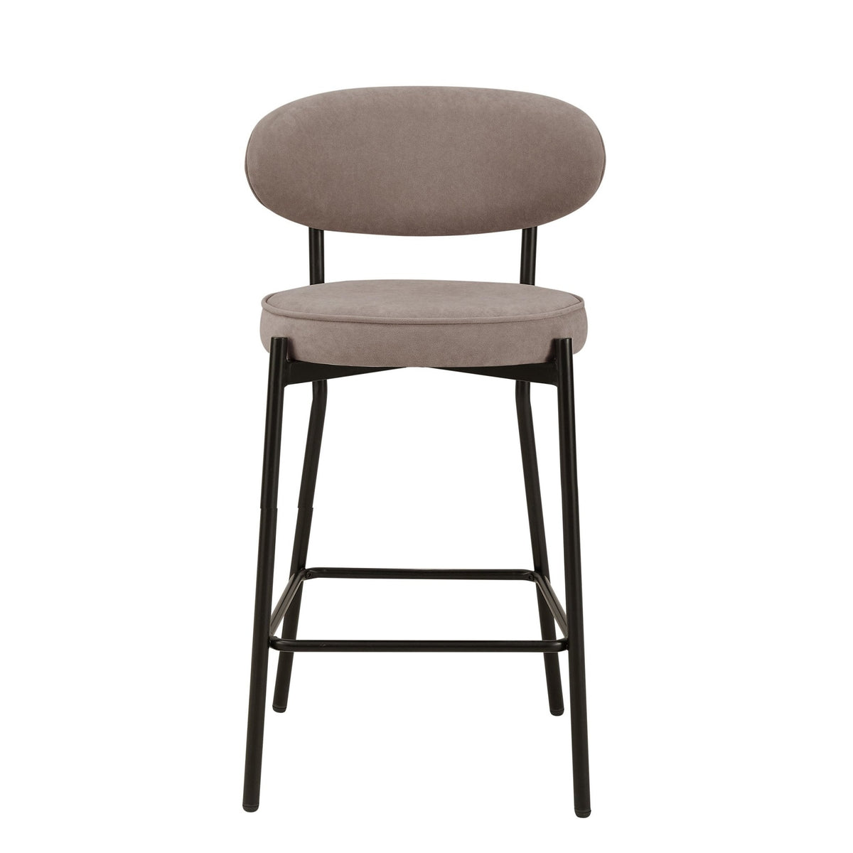 Dusklia - Mia Set of 2 Barstools - Matte Velvet - Sand