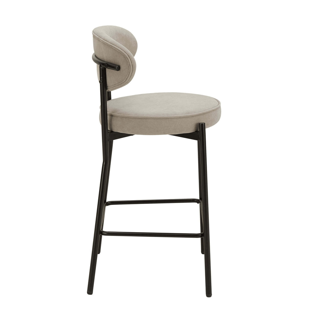 Dusklia - Mia Set of 2 Barstools - Stone