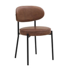 Dusklia - Mia Set of 2 Dining Chair - Faux Leather Tan