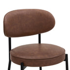 Dusklia - Mia Set of 2 Dining Chair - Faux Leather Tan