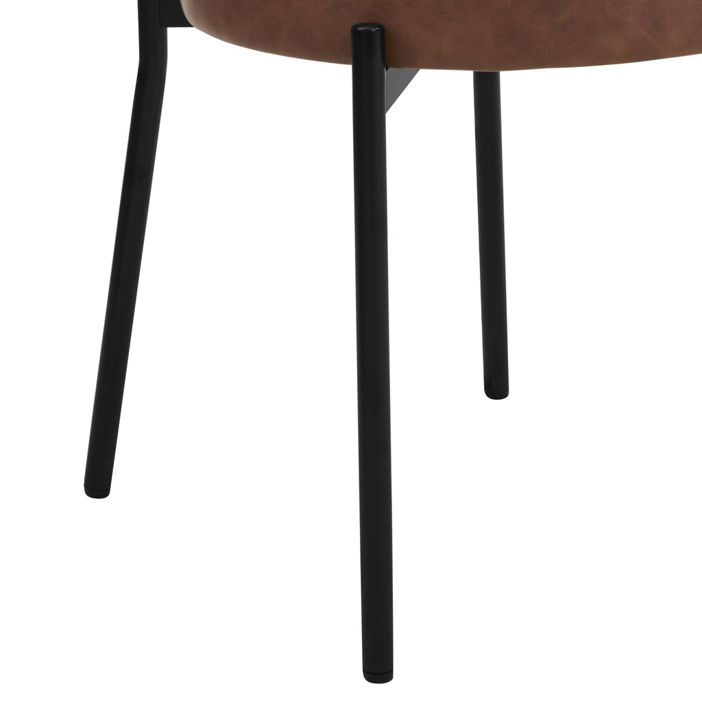Dusklia - Mia Set of 2 Dining Chair - Faux Leather Tan