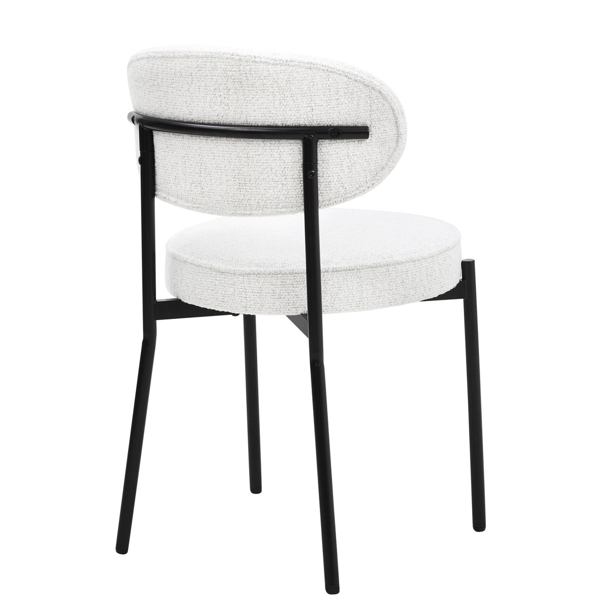 Dusklia - Mia Set of 2 Dining Chair - Ivory Boucle