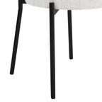 Dusklia - Mia Set of 2 Dining Chair - Ivory Boucle
