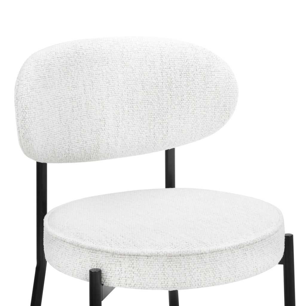 Dusklia - Mia Set of 2 Dining Chair - Ivory Boucle