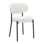 Dusklia - Mia Set of 2 Dining Chair - Ivory Boucle