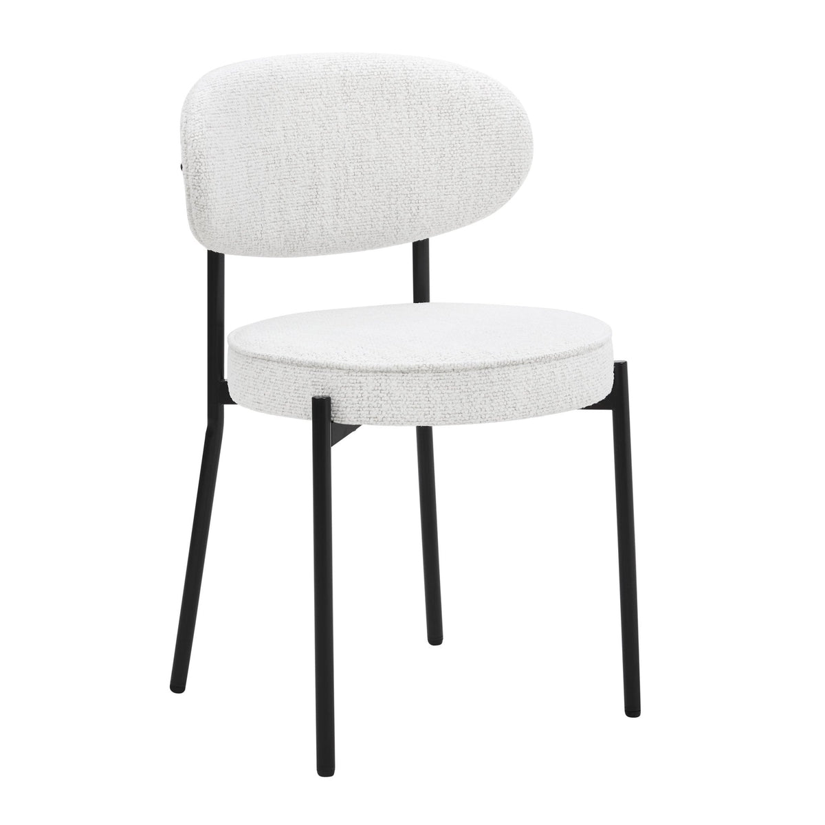 Dusklia - Mia Set of 2 Dining Chair - Ivory Boucle