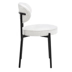 Dusklia - Mia Set of 2 Dining Chair - Ivory Boucle