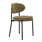 Dusklia - Mia Set of 2 Dining Chairs - Chenille Olive