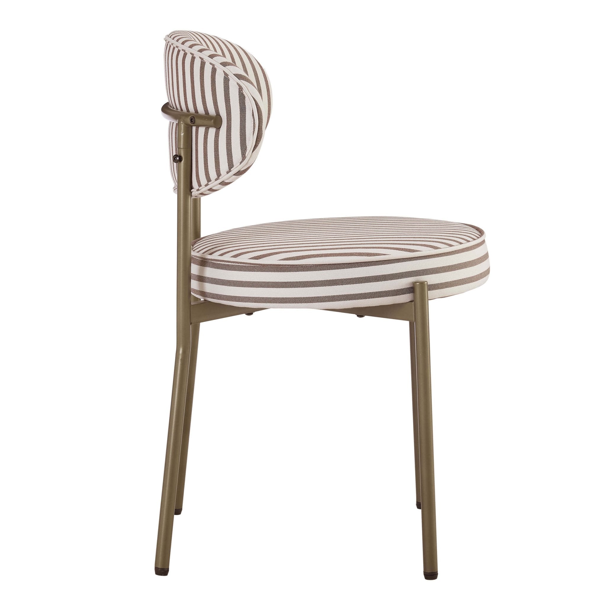 Dusklia - Mia Set of 2 Dining Chairs - Chocolate Stripe