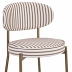 Dusklia - Mia Set of 2 Dining Chairs - Chocolate Stripe
