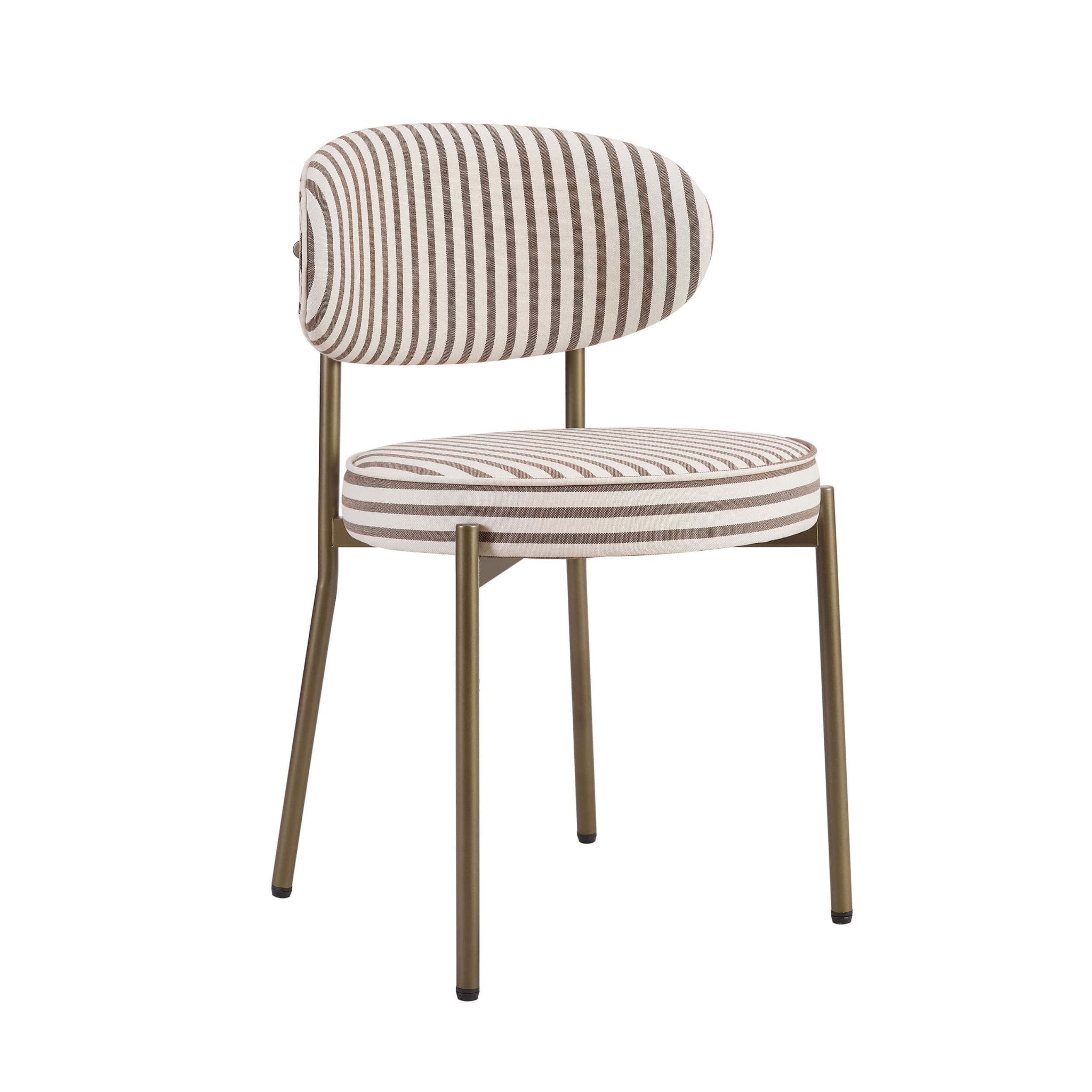 Dusklia - Mia Set of 2 Dining Chairs - Chocolate Stripe