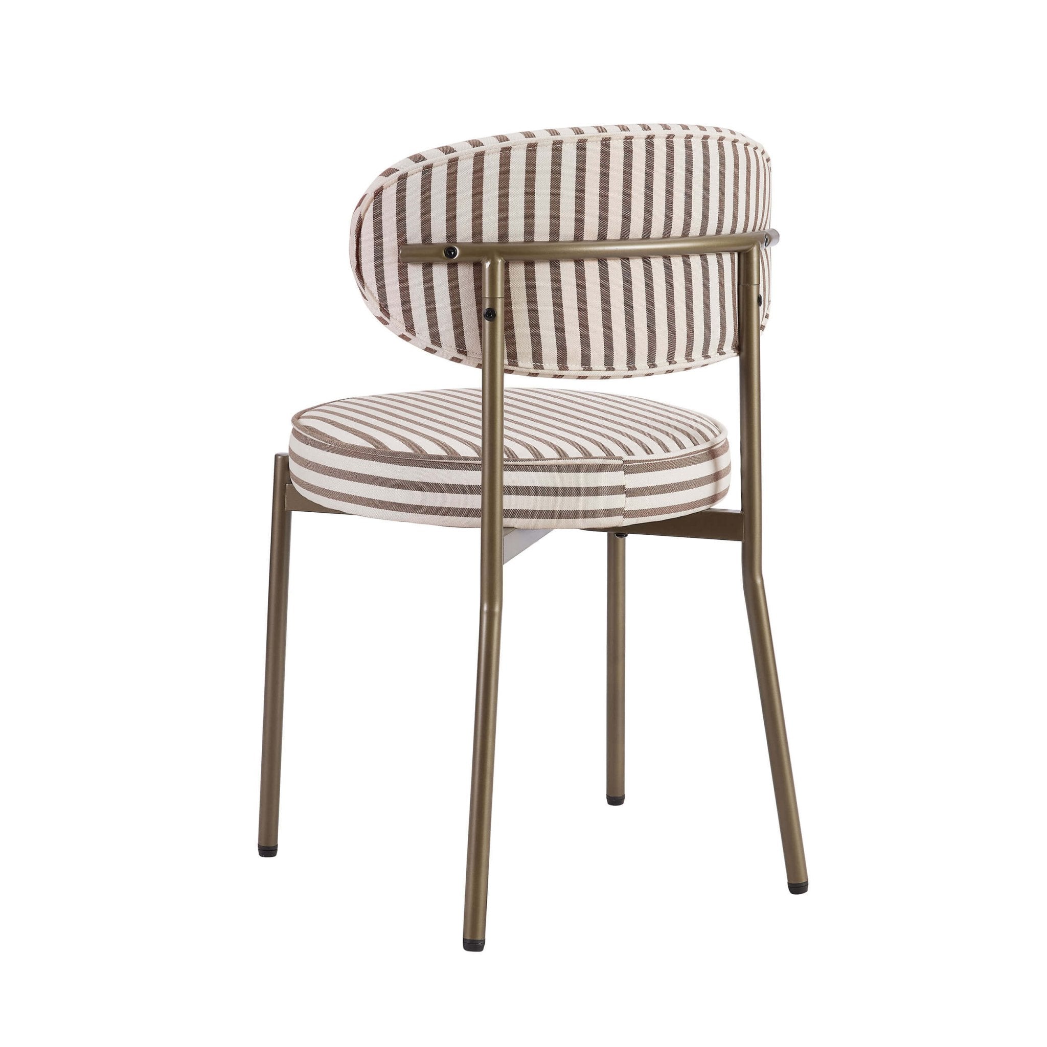 Dusklia - Mia Set of 2 Dining Chairs - Chocolate Stripe